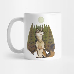 Grey Wolf Moon Mug